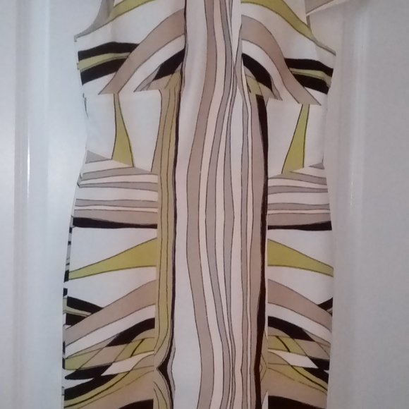 4.collective Multicolor Wave Cotton Cap Sleeve Cocktail Dress - Picture 7 of 10